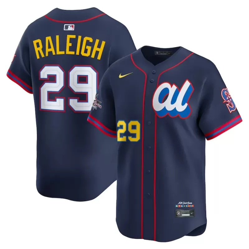 Men's American League Cal Raleigh Nike Navy 2025 All-Star Edition Limited Player Jersey Men's American League Cal Raleigh Nike Navy 2025 All-Star Edition Limited Player Jersey