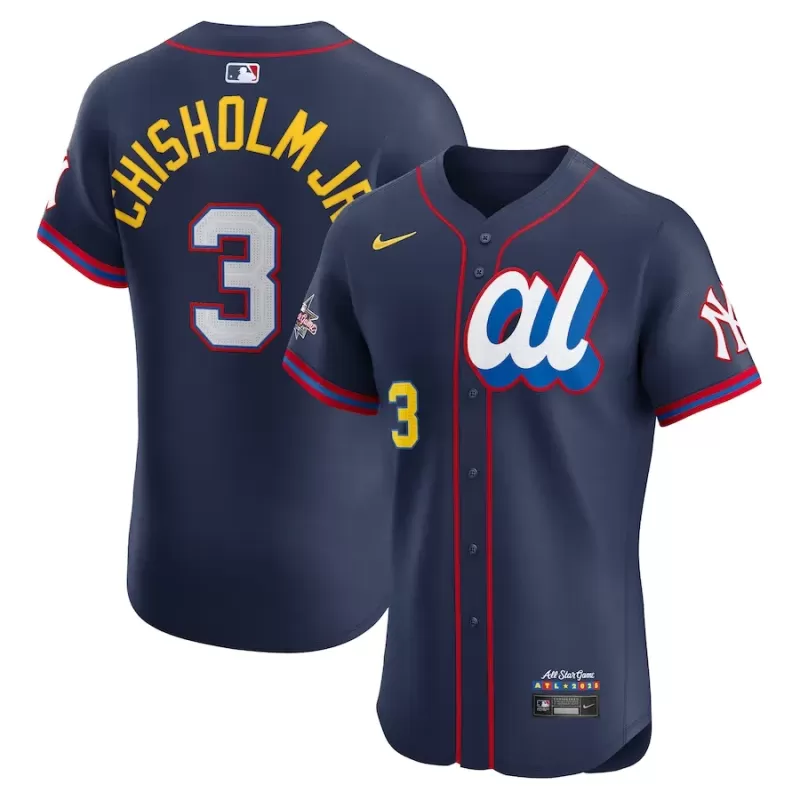 Men's American League Jazz Chisholm Jr. Nike Navy 2025 All-Star Edition Elite Jersey Men's American League Jazz Chisholm Jr. Nike Navy 2025 All-Star Edition Elite Jersey