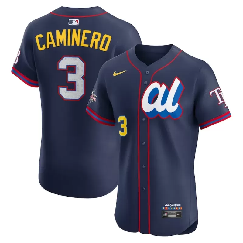 Men's American League Junior Caminero Nike Navy 2025 All-Star Edition Elite Jersey Men's American League Junior Caminero Nike Navy 2025 All-Star Edition Elite Jersey