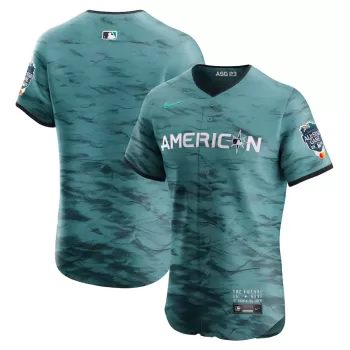 Men's American League Nike Teal 2023 MLB All-Star Game Vapor Premier Elite Jersey Men's American League Nike Teal 2023 MLB All-Star Game Vapor Premier Elite Jersey