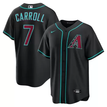 Men's Arizona Diamondbacks Corbin Carroll Nike Black Alternate Replica Jersey
