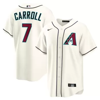 Men's Arizona Diamondbacks Corbin Carroll Nike Cream Home Replica 2.0 Player Jersey Men's Arizona Diamondbacks Corbin Carroll Nike Cream Home Replica 2.0 Player Jersey