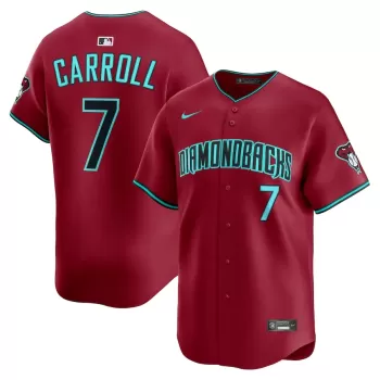 Men's Arizona Diamondbacks Corbin Carroll Nike Red Alternate Limited Jersey Men's Arizona Diamondbacks Corbin Carroll Nike Red Alternate Limited Jersey