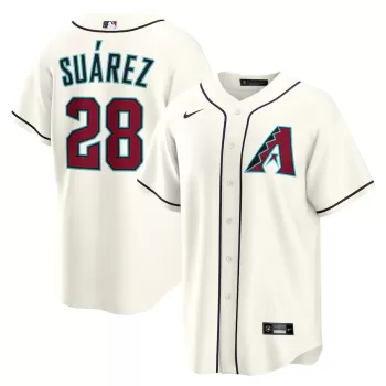 Men's Arizona Diamondbacks Eugenio Suárez Nike Cream Home Replica Jersey Men's Arizona Diamondbacks Eugenio Suárez Nike Cream Home Replica Jersey