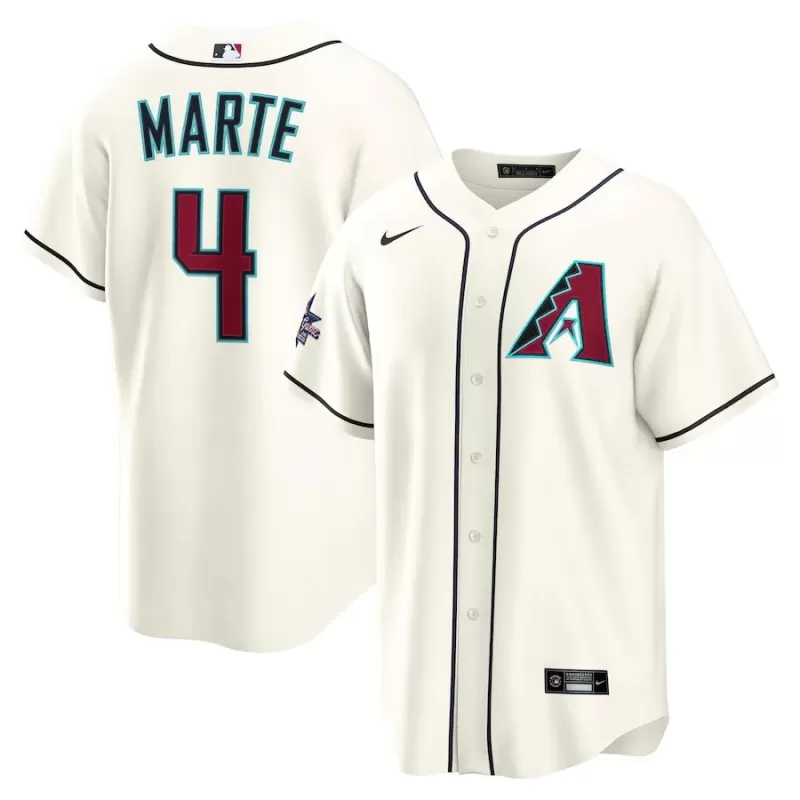 Men's Arizona Diamondbacks Ketel Marte Nike Cream 2025 MLB All-Star Game Home Replica Player Jersey