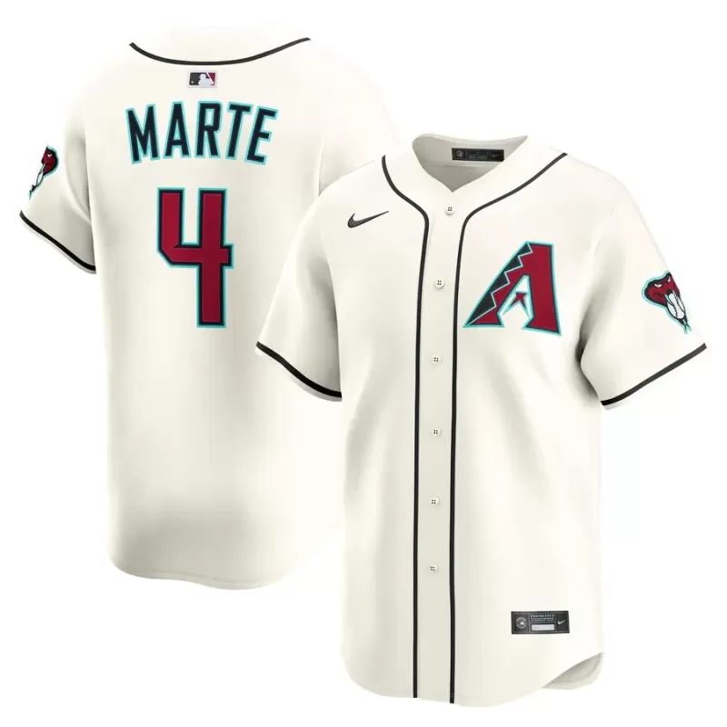Men's Arizona Diamondbacks Ketel Marte Nike Cream Home Limited Player Jersey Men's Arizona Diamondbacks Ketel Marte Nike Cream Home Limited Player Jersey