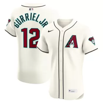 Men's Arizona Diamondbacks Lourdes Gurriel Jr. Nike Cream Home Elite Jersey
