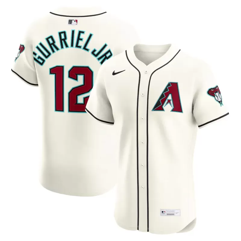 Men's Arizona Diamondbacks Lourdes Gurriel Jr. Nike Cream Home Elite Jersey Men's Arizona Diamondbacks Lourdes Gurriel Jr. Nike Cream Home Elite Jersey