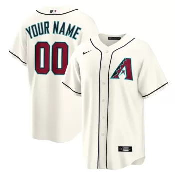 Men's Arizona Diamondbacks Nike Cream Home Custom Replica Jersey Men's Arizona Diamondbacks Nike Cream Home Custom Replica Jersey