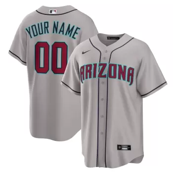 Men's Arizona Diamondbacks Nike Gray Road Custom Replica Jersey Men's Arizona Diamondbacks Nike Gray Road Custom Replica Jersey