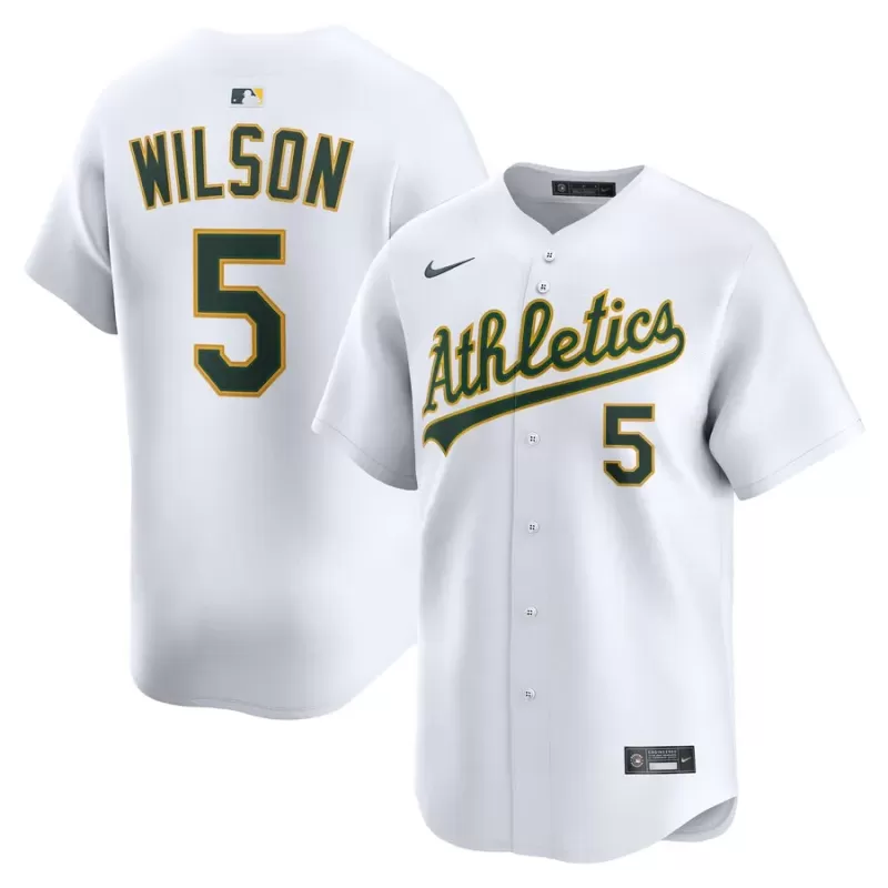 Men's Athletics Jacob Wilson Nike White Home Limited Player Jersey Men's Athletics Jacob Wilson Nike White Home Limited Player Jersey