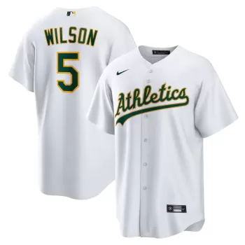 Men's Athletics Jacob Wilson Nike White Home Replica Jersey Men's Athletics Jacob Wilson Nike White Home Replica Jersey