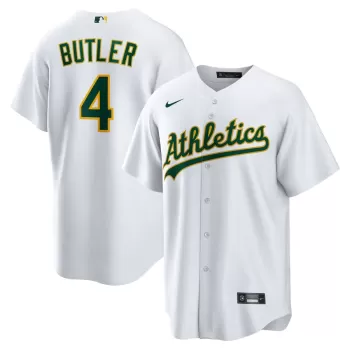 Men's Athletics Lawrence Butler Nike White Home Replica Jersey Men's Athletics Lawrence Butler Nike White Home Replica Jersey