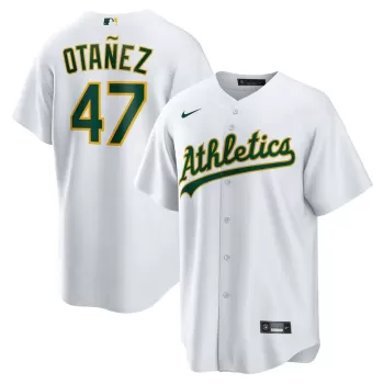 Men's Athletics Michel Otañez Nike White Home Replica Jersey Men's Athletics Michel Otañez Nike White Home Replica Jersey