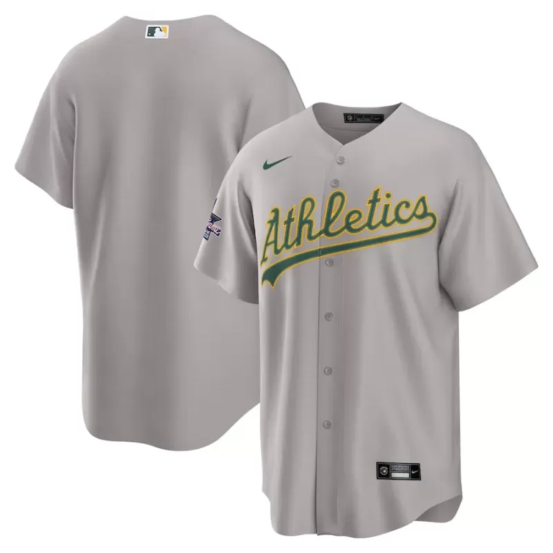Men's Athletics Nike Gray 2025 MLB All-Star Game Jersey Away Replica Jersey Men's Athletics Nike Gray 2025 MLB All-Star Game Jersey Away Replica Jersey