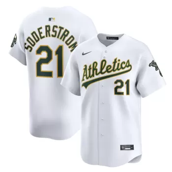 Men's Athletics Tyler Soderstrom Nike White Home Limited Player Jersey Men's Athletics Tyler Soderstrom Nike White Home Limited Player Jersey