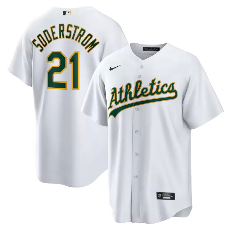 Men's Athletics Tyler Soderstrom Nike White Home Replica Jersey Men's Athletics Tyler Soderstrom Nike White Home Replica Jersey