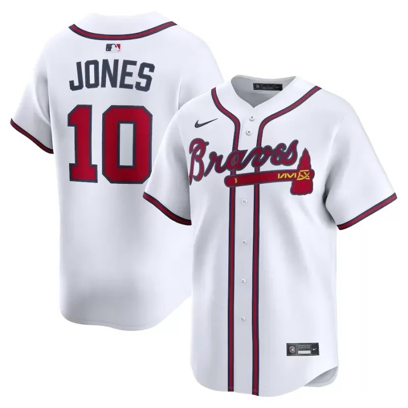 Men's Atlanta Braves Chipper Jones Nike White Home Retired Limited Player Jersey Men's Atlanta Braves Chipper Jones Nike White Home Retired Limited Player Jersey
