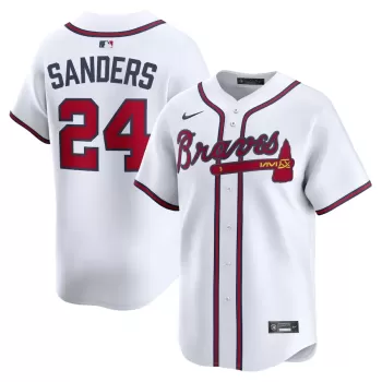 Men's Atlanta Braves Deion Sanders Nike White Limited Player Jersey