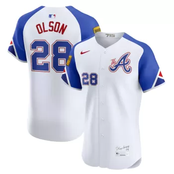 Men's Atlanta Braves Matt Olson Nike White City Connect Elite Jersey Men's Atlanta Braves Matt Olson Nike White City Connect Elite Jersey
