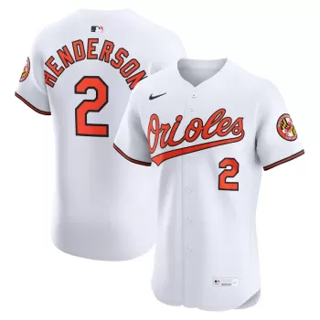 Men's Baltimore Orioles Gunnar Henderson Nike White Home Elite Jersey