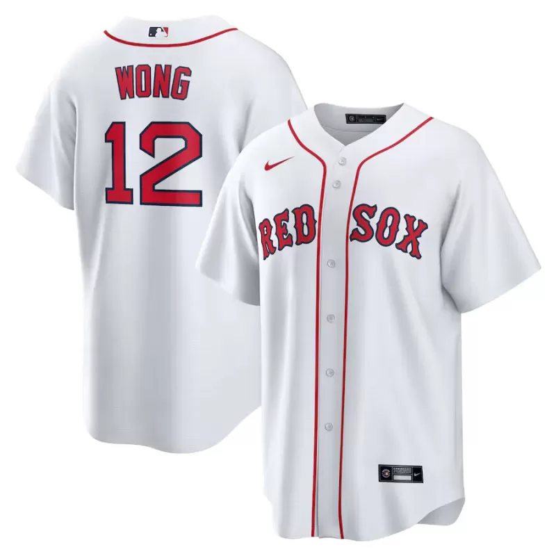 Men's Boston Red Sox Connor Wong Nike White Home Replica Jersey Men's Boston Red Sox Connor Wong Nike White Home Replica Jersey