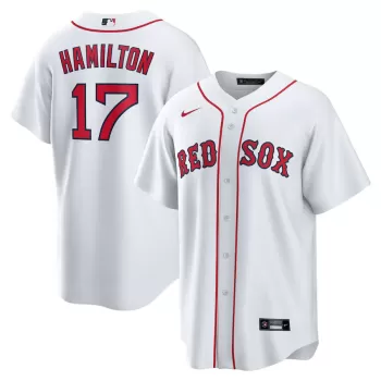 Men's Boston Red Sox David Hamilton Nike White Home Replica Jersey Men's Boston Red Sox David Hamilton Nike White Home Replica Jersey