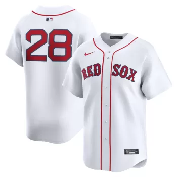 Men's Boston Red Sox Kristian Campbell Nike White Home Limited Jersey Men's Boston Red Sox Kristian Campbell Nike White Home Limited Jersey