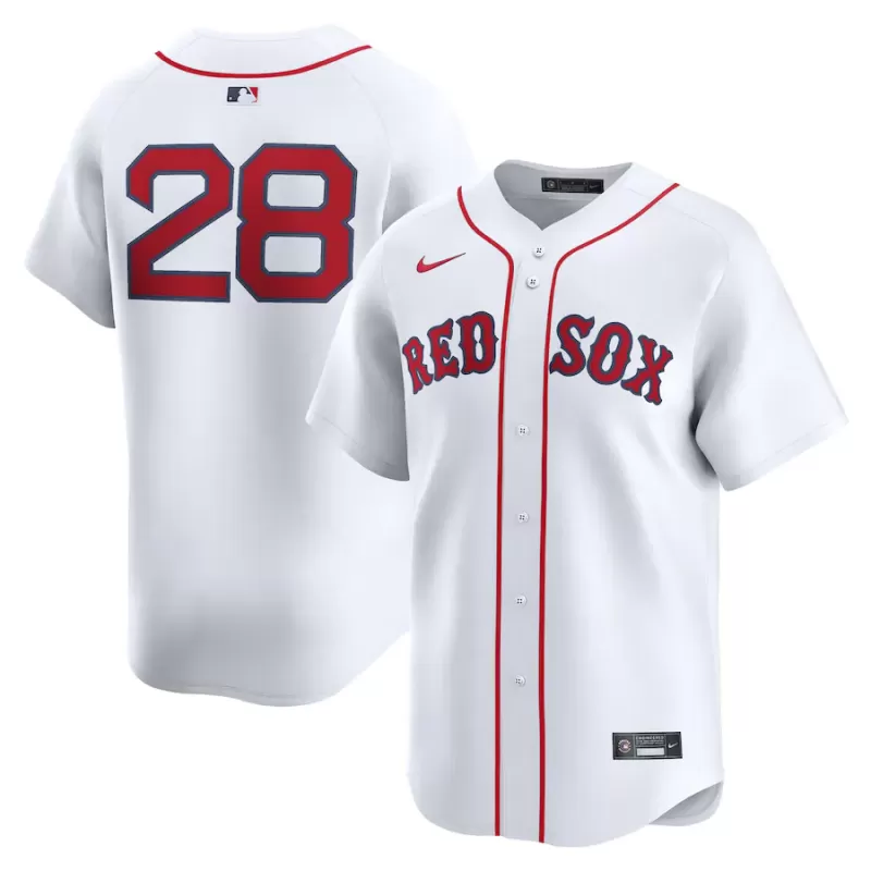 Men's Boston Red Sox Kristian Campbell Nike White Home Limited Jersey Men's Boston Red Sox Kristian Campbell Nike White Home Limited Jersey