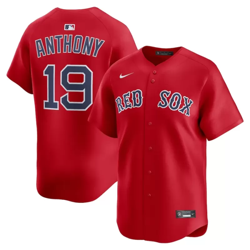 Men's Boston Red Sox Roman Anthony Nike Red Alternate Limited Player Jersey Men's Boston Red Sox Roman Anthony Nike Red Alternate Limited Player Jersey