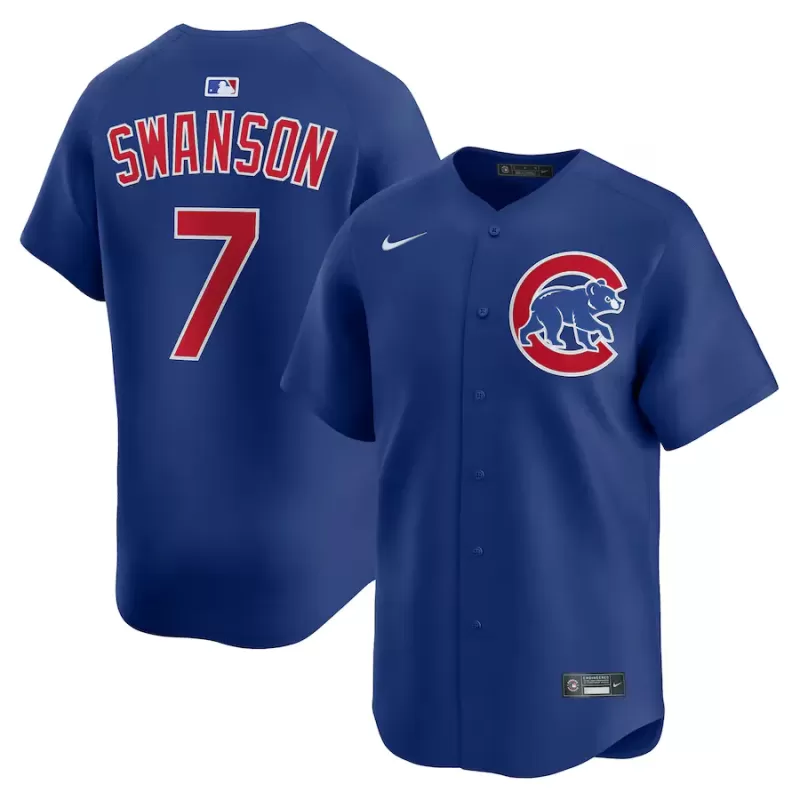 Men's Chicago Cubs Dansby Swanson Nike Royal Alternate Limited Jersey Men's Chicago Cubs Dansby Swanson Nike Royal Alternate Limited Jersey