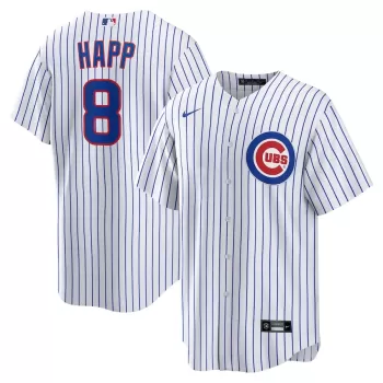 Men's Chicago Cubs Ian Happ Nike White Home Replica Player Jersey