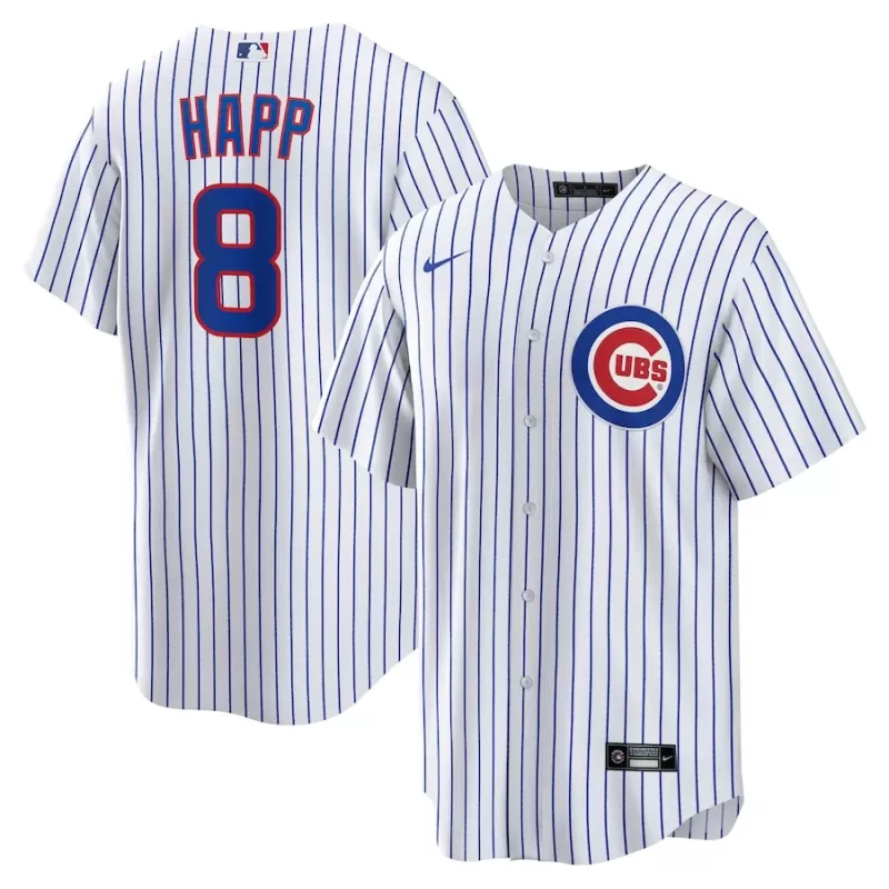 Men's Chicago Cubs Ian Happ Nike White Home Replica Player Jersey Men's Chicago Cubs Ian Happ Nike White Home Replica Player Jersey