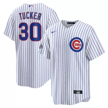 Men's Chicago Cubs Kyle Tucker Nike White 2025 MLB All-Star Game Home Replica Player Jersey