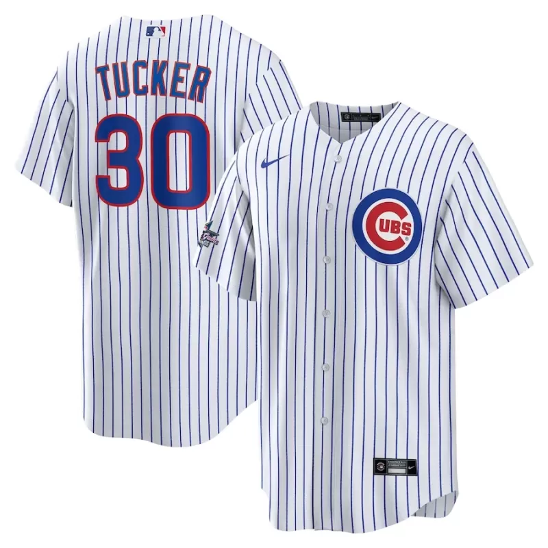 Men's Chicago Cubs Kyle Tucker Nike White 2025 MLB All-Star Game Home Replica Player Jersey Men's Chicago Cubs Kyle Tucker Nike White 2025 MLB All-Star Game Home Replica Player Jersey