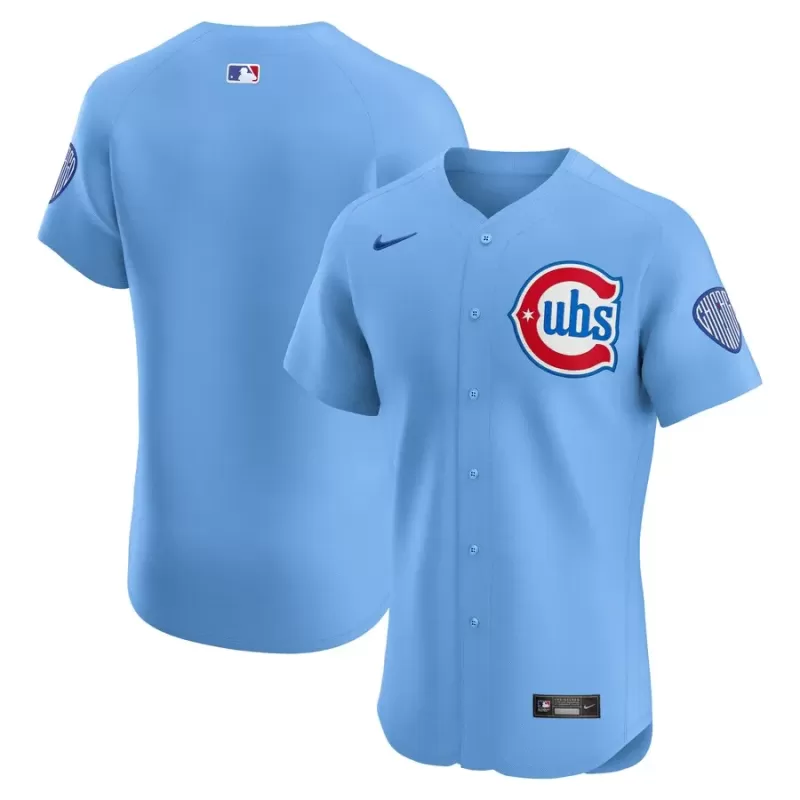 Men's Chicago Cubs Nike Light Blue 2nd Alternate Elite Jersey Men's Chicago Cubs Nike Light Blue 2nd Alternate Elite Jersey
