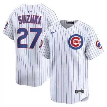 Men's Chicago Cubs Seiya Suzuki Nike White 2025 MLB World Tour: Tokyo Series Home Limited Player Jersey