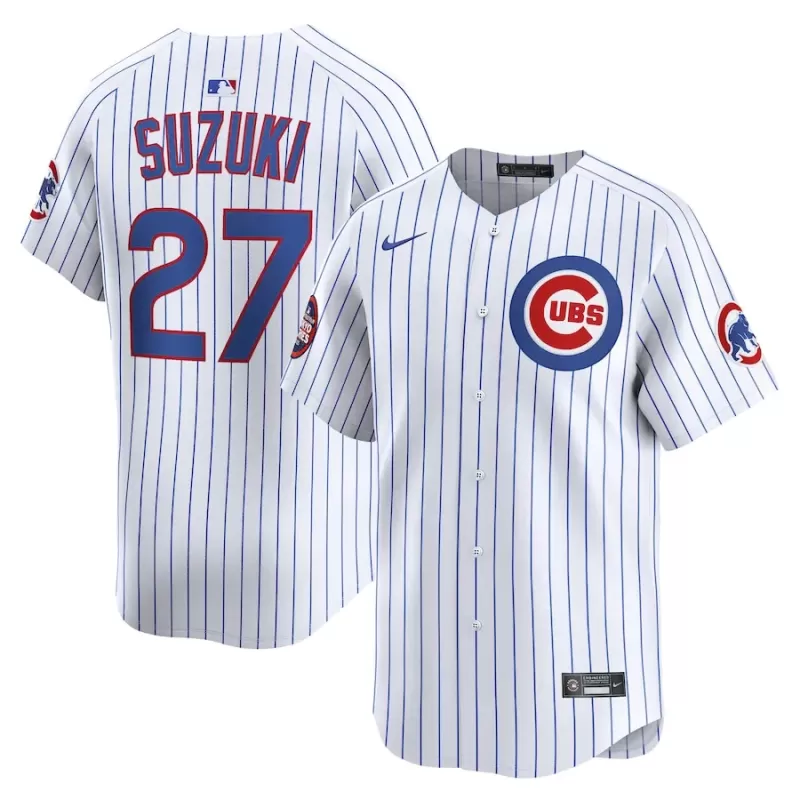 Men's Chicago Cubs Seiya Suzuki Nike White 2025 MLB World Tour: Tokyo Series Home Limited Player Jersey Men's Chicago Cubs Seiya Suzuki Nike White 2025 MLB World Tour: Tokyo Series Home Limited Player Jersey