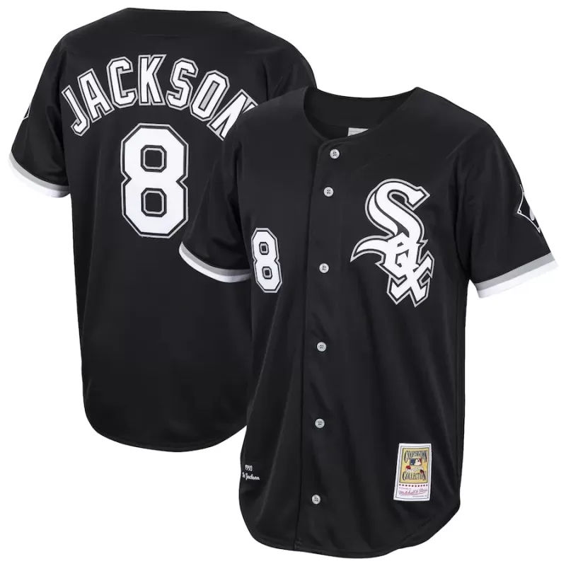 Men's Chicago White Sox Bo Jackson Black Cooperstown Collection 1993 Authentic Player Jersey Men's Chicago White Sox Bo Jackson Black Cooperstown Collection 1993 Authentic Player Jersey