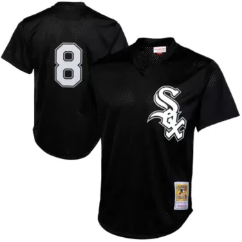 Men's Chicago White Sox Bo Jackson Mitchell & Ness Black 1993 Authentic Cooperstown Collection Batting Practice Jersey Men's Chicago White Sox Bo Jackson Mitchell & Ness Black 1993 Authentic Cooperstown Collection Batting Practice Jersey