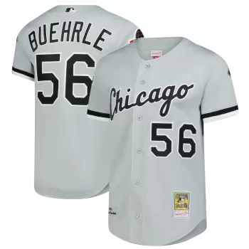 Men's Chicago White Sox Mark Buehrle Mitchell & Ness Gray 2005 Throwback Authentic Jersey Men's Chicago White Sox Mark Buehrle Mitchell & Ness Gray 2005 Throwback Authentic Jersey