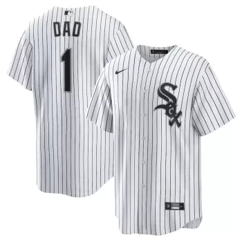 Men's Chicago White Sox Nike White #1 Dad Home Replica Jersey Men's Chicago White Sox Nike White #1 Dad Home Replica Jersey