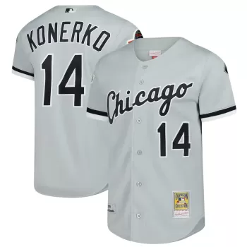 Men's Chicago White Sox Paul Konerko Mitchell & Ness Gray 2005 Throwback Authentic Jersey Men's Chicago White Sox Paul Konerko Mitchell & Ness Gray 2005 Throwback Authentic Jersey