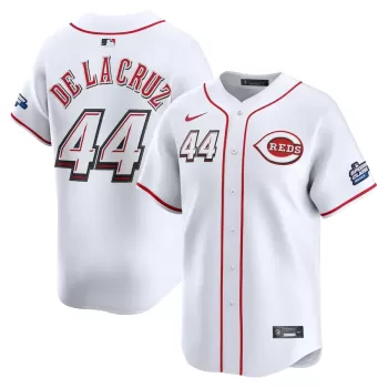 Men's Cincinnati Reds Elly De La Cruz Nike White 2025 MLB Speedway Classic Home Limited Player Jersey Men's Cincinnati Reds Elly De La Cruz Nike White 2025 MLB Speedway Classic Home Limited Player Jersey
