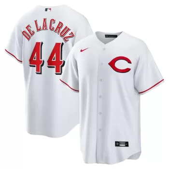 Men's Cincinnati Reds Elly De La Cruz Nike White Alternate 2 Replica Jersey Men's Cincinnati Reds Elly De La Cruz Nike White Alternate 2 Replica Jersey
