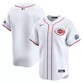 Men's Cincinnati Reds Nike White 2025 MLB Speedway Classic Home Limited Jersey Men's Cincinnati Reds Nike White 2025 MLB Speedway Classic Home Limited Jersey