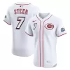 Men's Cincinnati Reds Spencer Steer Nike White 2025 MLB Speedway Classic Home Elite Player Jersey Men's Cincinnati Reds Spencer Steer Nike White 2025 MLB Speedway Classic Home Elite Player Jersey