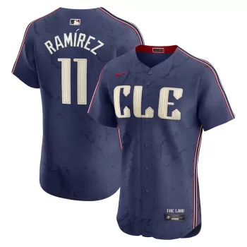 Men's Cleveland Guardians José Ramírez Nike Navy City Connect Elite Jersey