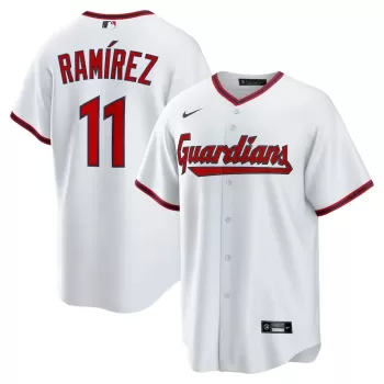 Men's Cleveland Guardians José Ramírez Nike White Replica 2.0 Home Jersey Men's Cleveland Guardians José Ramírez Nike White Replica 2.0 Home Jersey