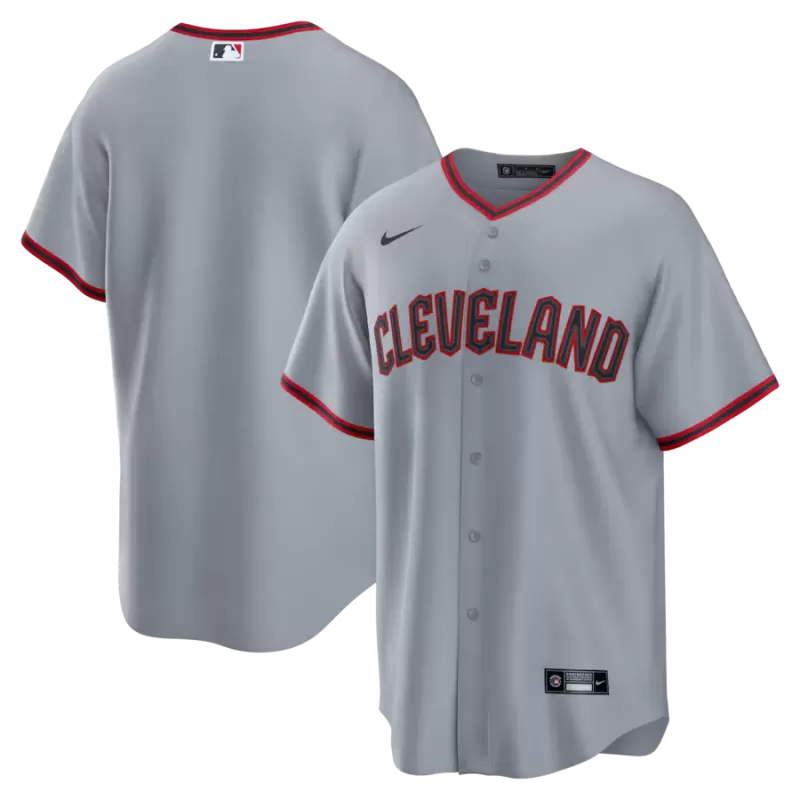 Men's Cleveland Guardians Nike Gray Road Replica Jersey Men's Cleveland Guardians Nike Gray Road Replica Jersey
